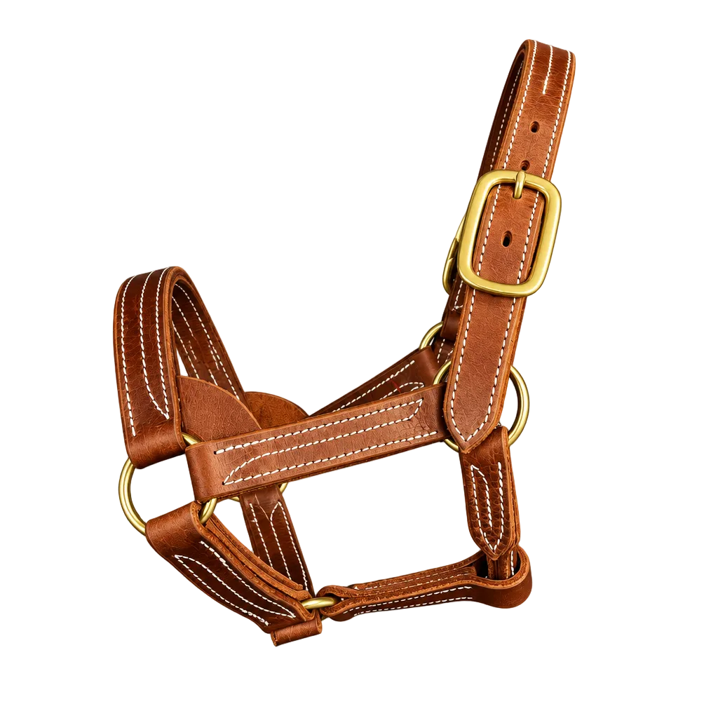 Aus Made Stallion Double Head Leather Work Halter