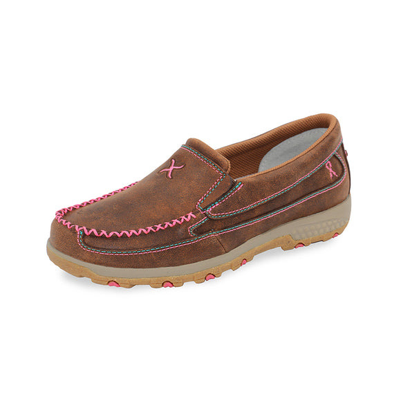 Twisted X Womens Pink Cellstretch Slip On Moc