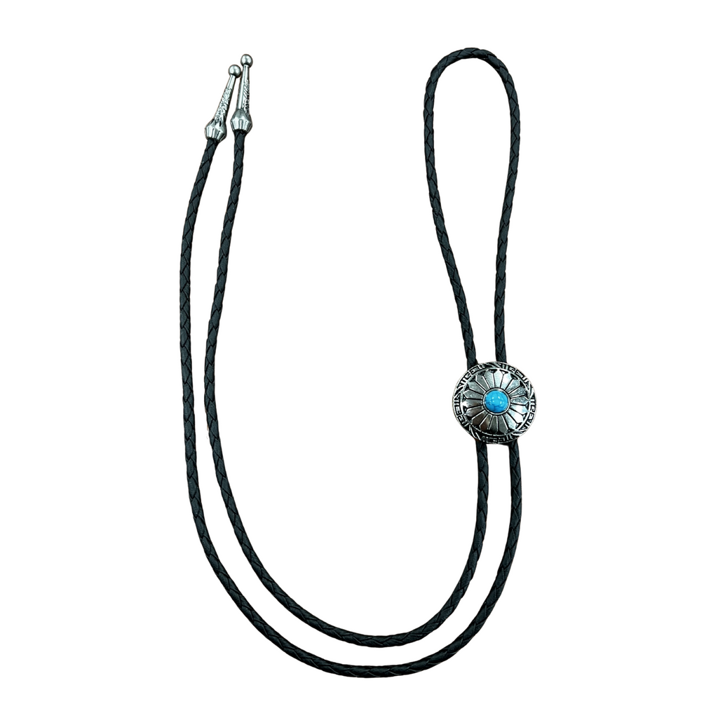 Turquoise Flower Bolo Tie
