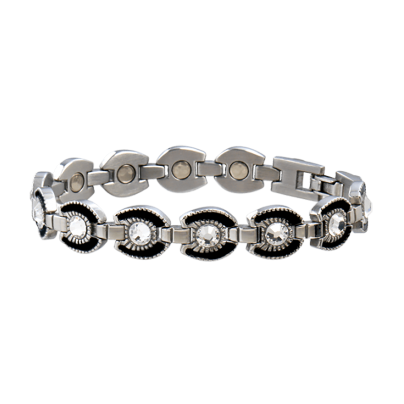 Sabona Lady Gem Black Horseshoe Magnetic Bracelet