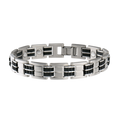 Sabona Executive Stainless/Rubber Magnetic Bracelet