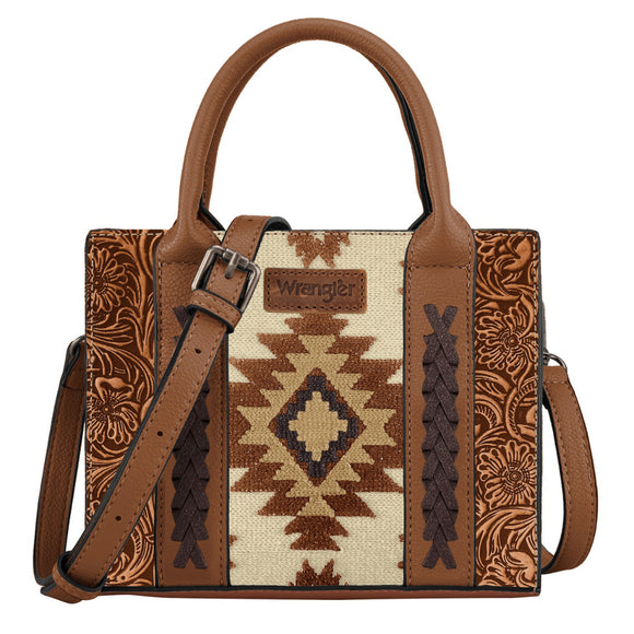 Wrangler Aztec Tooled Crossbody Bag