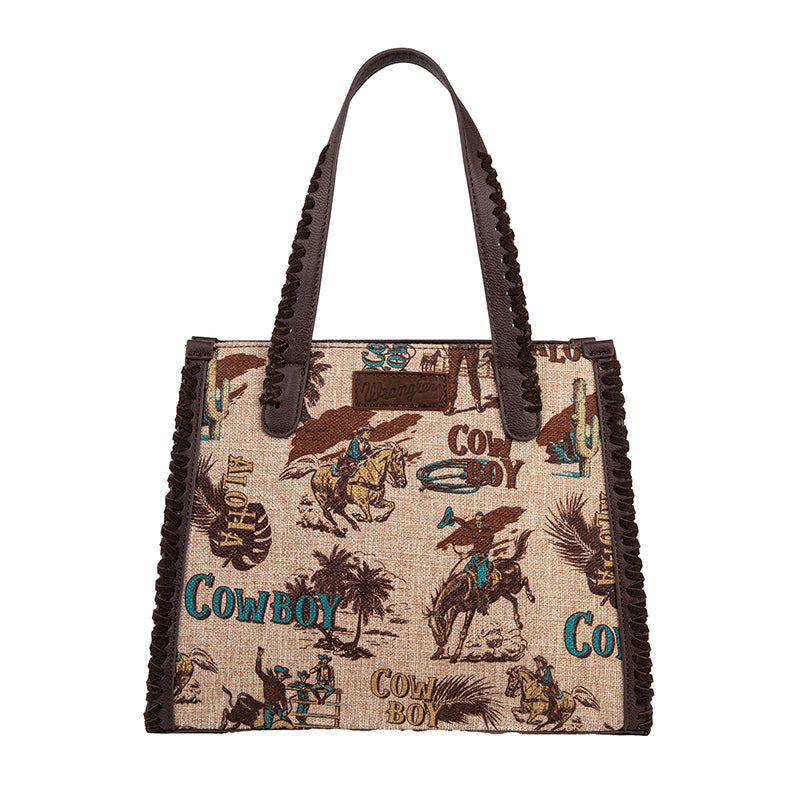 Wrangler Printed Canvas Tote Bag