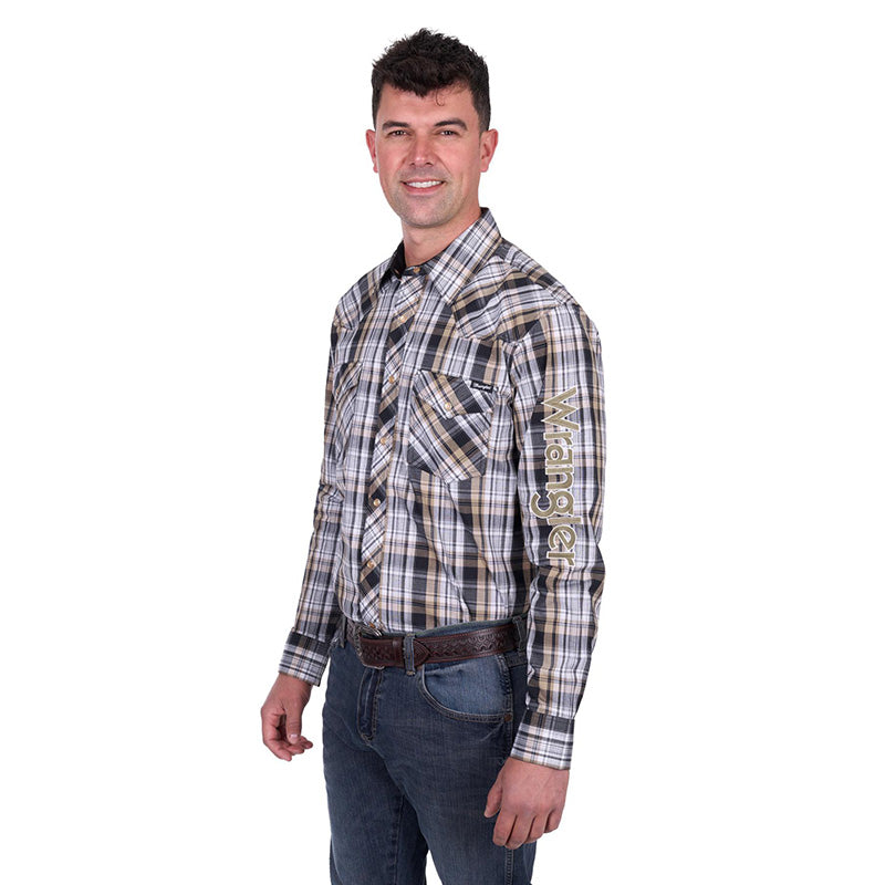 Wrangler Mens Joel Logo L/S Shirt