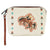 Justin Ladies Cosmetic Pouch Canvas w Bronco and Cowgirl