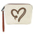 Justin Ladies Cosmetic Pouch Canvas w Brown Rope Heart