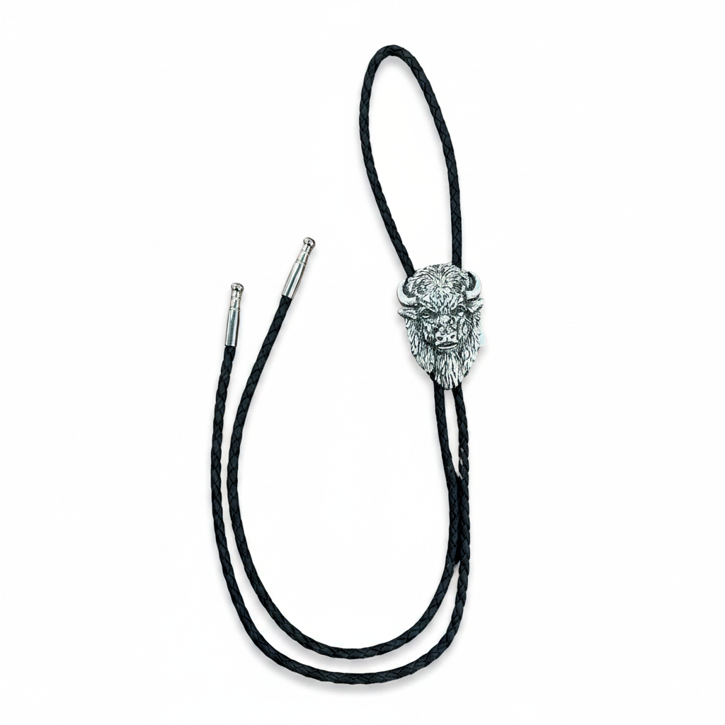 Bolo Tie Buffalo Head