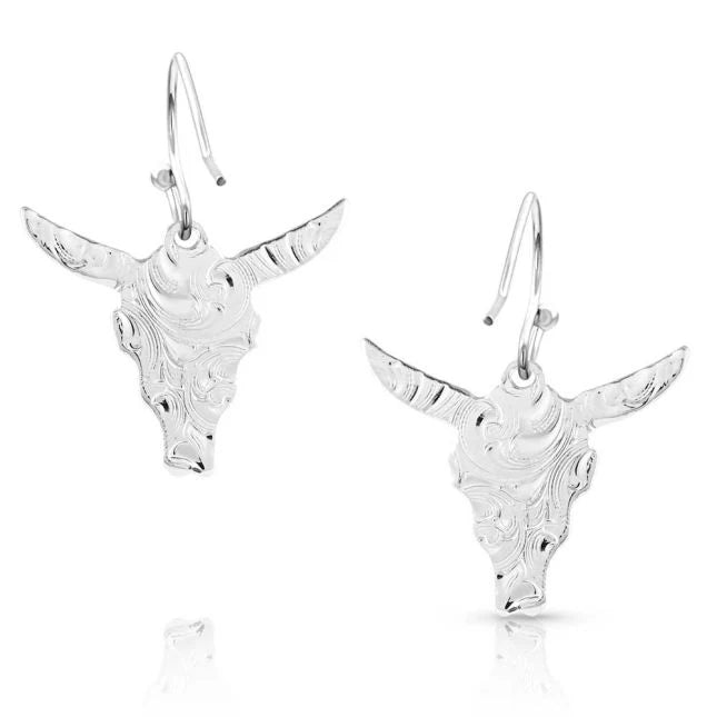 Montana Silver Skull Earrings