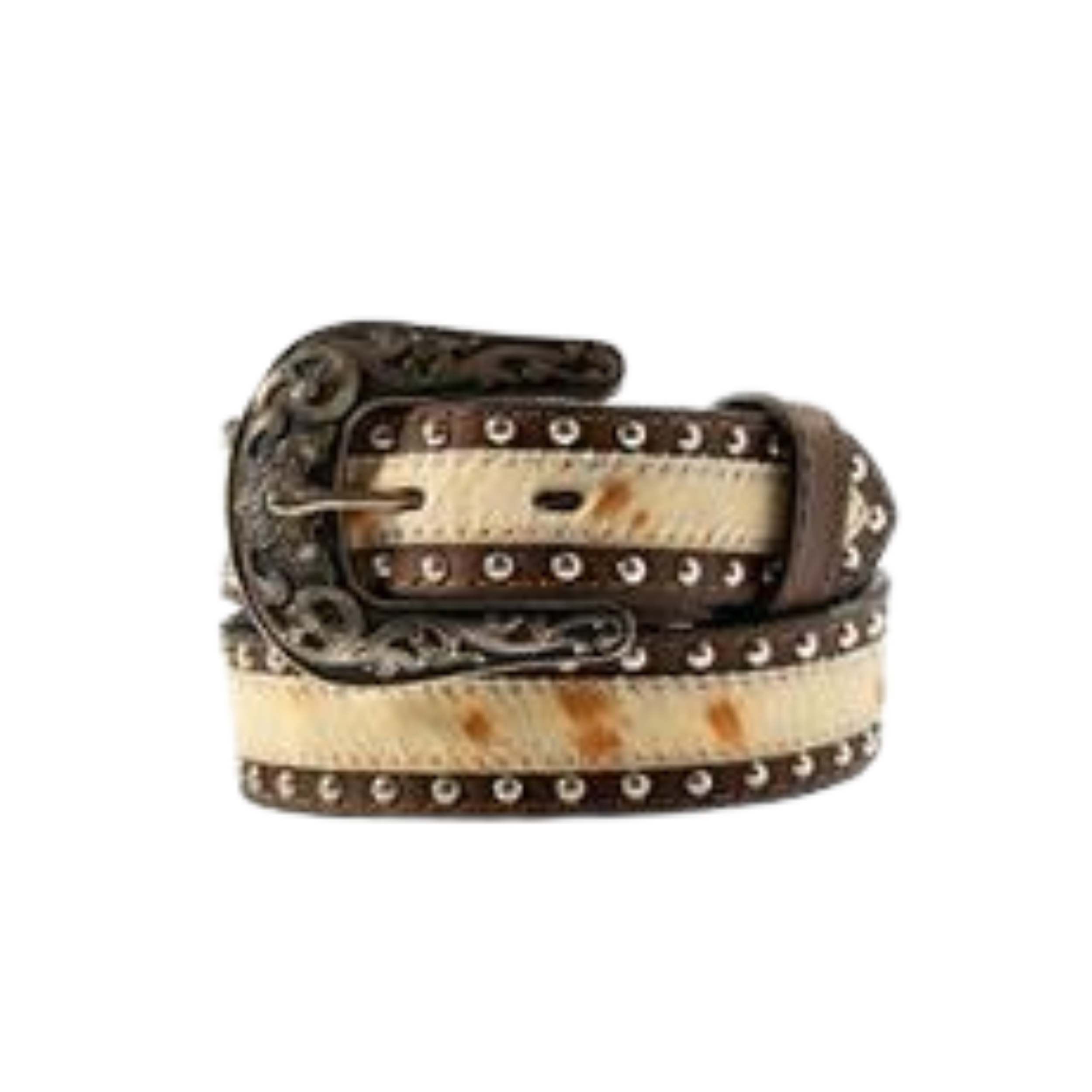 Nocona Girls Belt Calf Hair Crystals