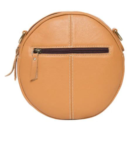 Jamaica Tooled Leather Round Cowhide Bag
