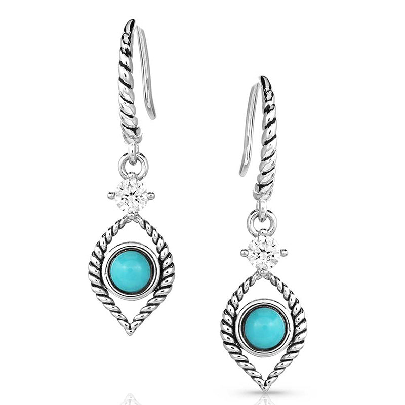 Ideal Brilliance Turquoise Crystal Earrings