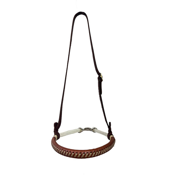 Ezy Ride Double Rope Noseband w Leather Cover and Rawhide