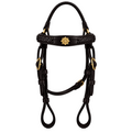 Hy Ride Barcoo Bridle with Brass Stud and Laced Browband