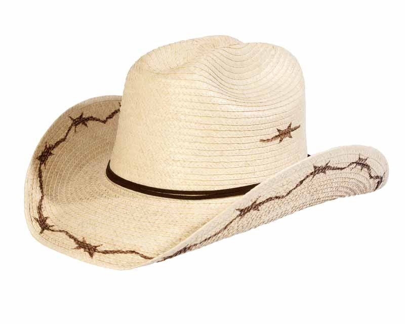 Sunbody Kids Barbed Wire Cattleman Palm Straw Hat