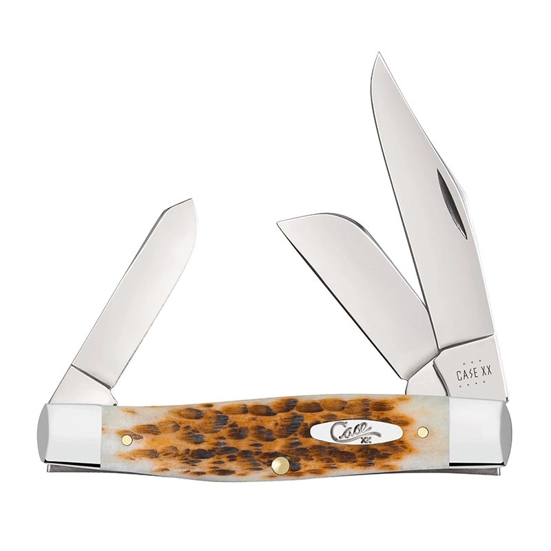 Peach Seed Jig Large 3 Blade Stockman Knife