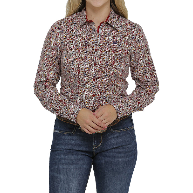 Cinch Wmns Print L/S Shirt MSW9165025