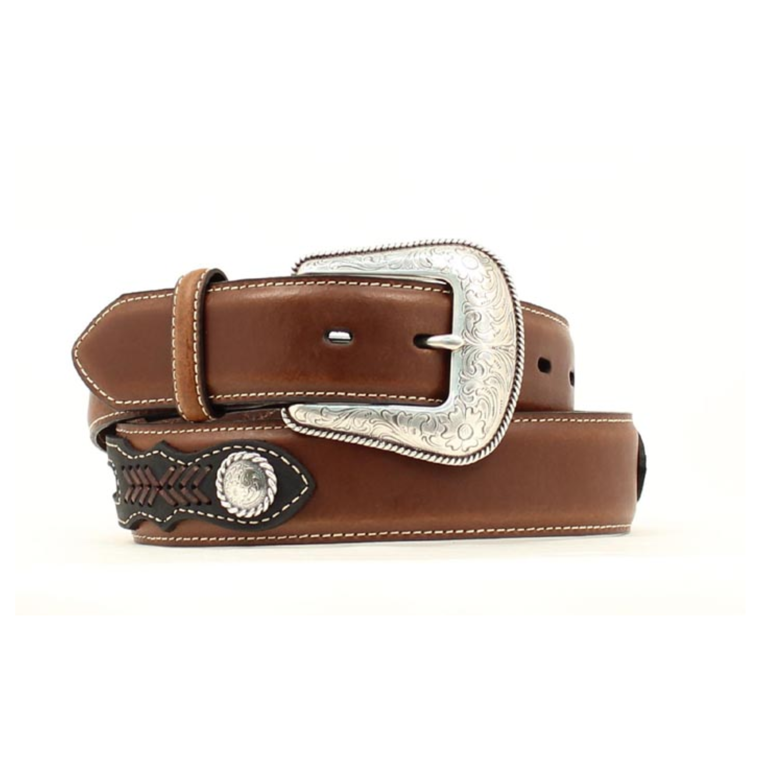 Nocona Hand Tooled Distressed Southwest Belt