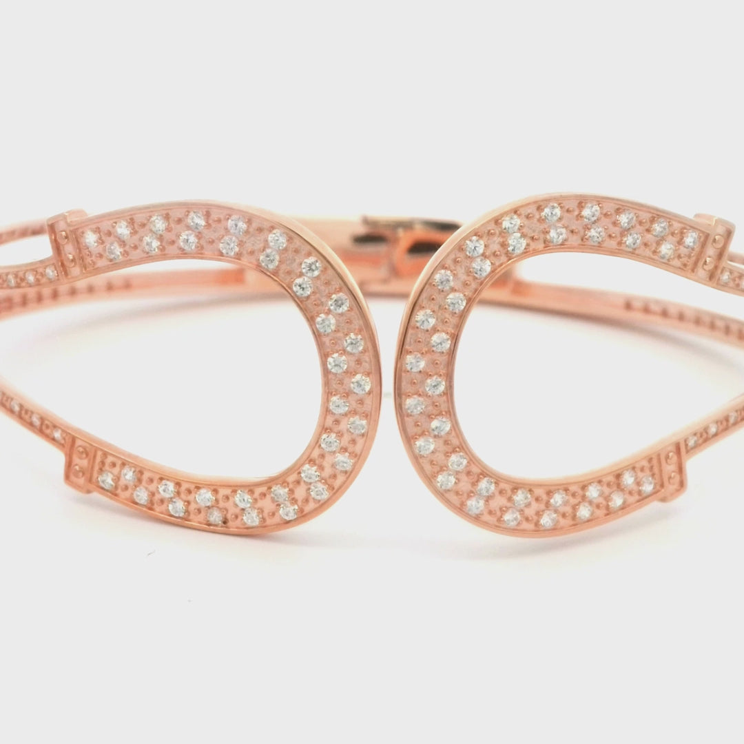 Kelly Herd Double Horseshoe Bracelet Rose Gold