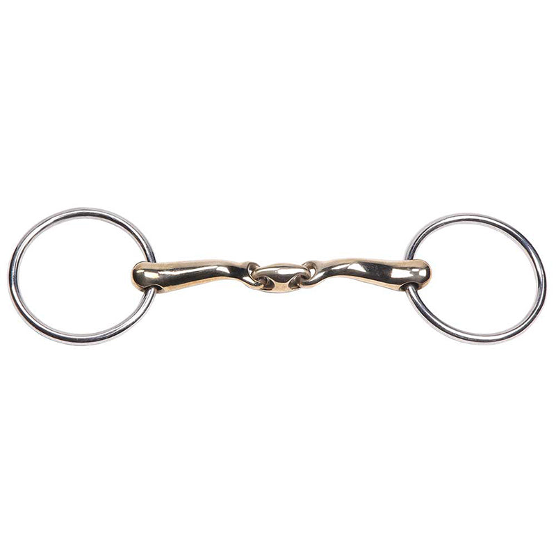 Curved Gold Training Snaffle Bit