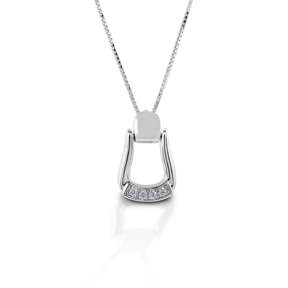 Kelly Herd Oxbow Necklace CZ Base Small