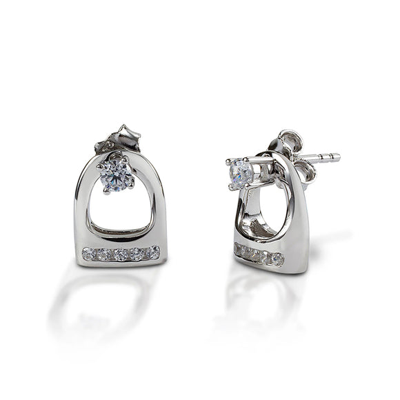 Kelly Herd Earrings Stud with Small English Stirrup Jackets