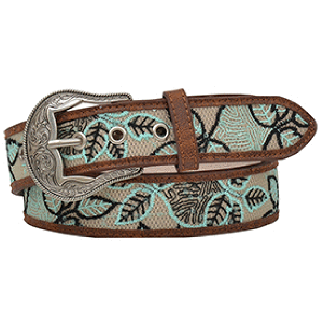 Wmns Mint Leaf Embroidered Belt