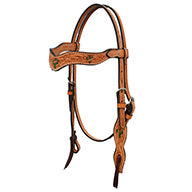 Golden Wave Cactus Tooled Bridle