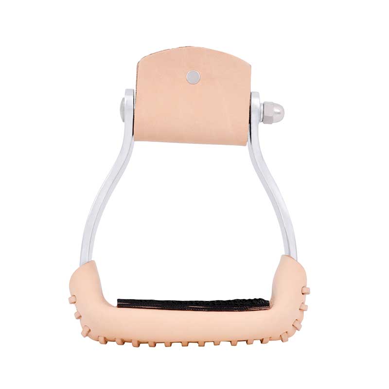 Aluminium Stirrup w Leather Lace Wrap