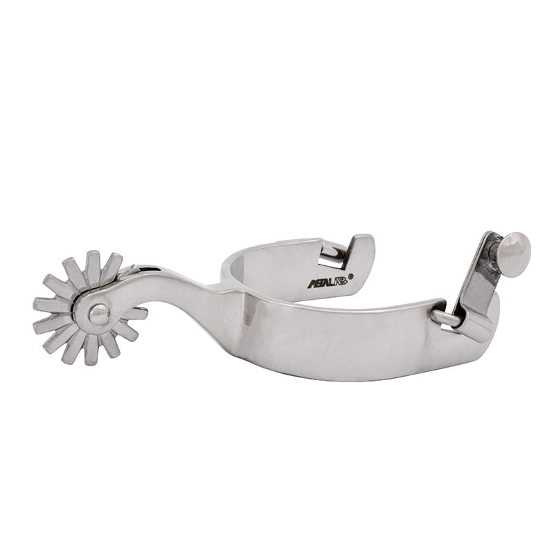 Plain Large Cup 1in 14pt 1- 1/2in Rowel Spurs