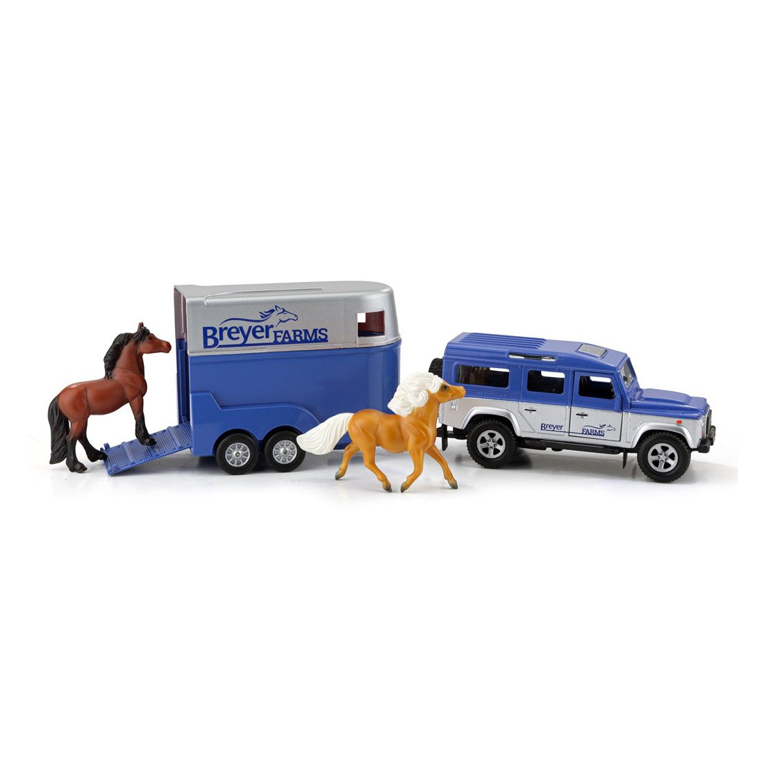 Breyer Stablemates Farm Land Rover & Tag-a-Long Trailer