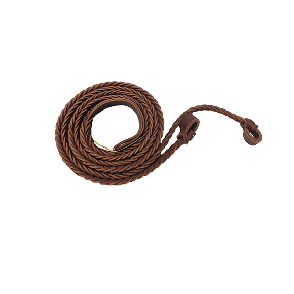 Marsh Carney 5 Plait Reins with Gulf Knot