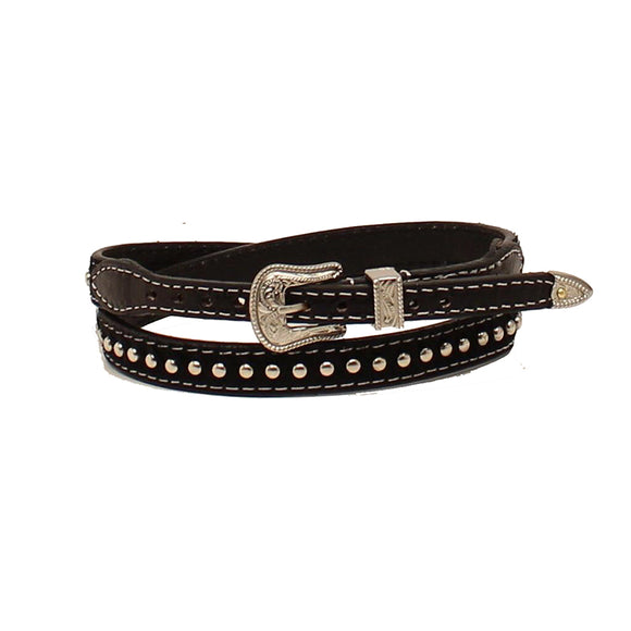 Cowhide Tapered Hatband w Spots