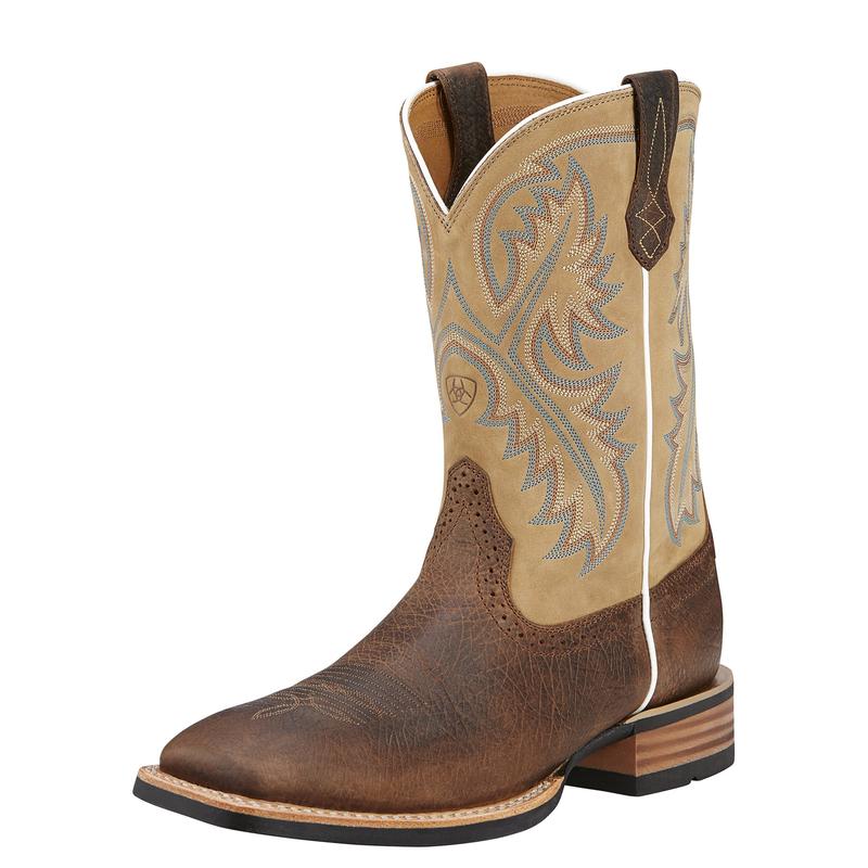 Ariat Mens Quickdraw Tumbled Bark Beige Boot