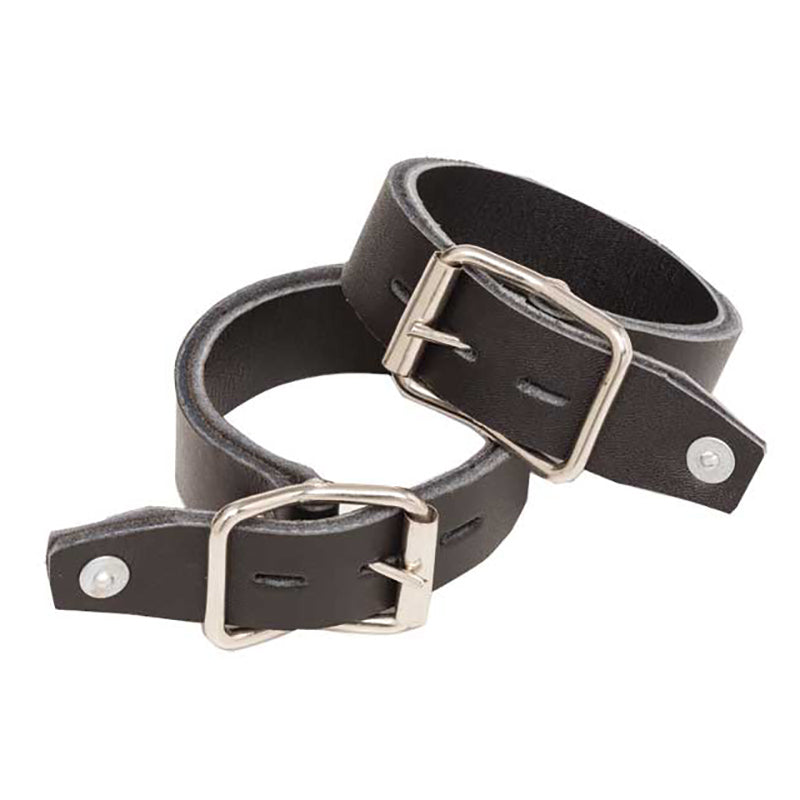 Hobble Straps Chrome Leather