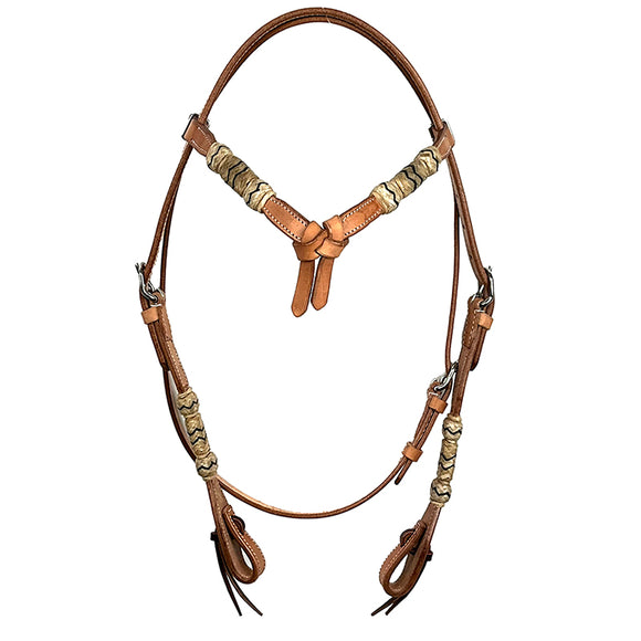 Ezy Ride Bridle with Futurity Knot and Rawhide Brow
