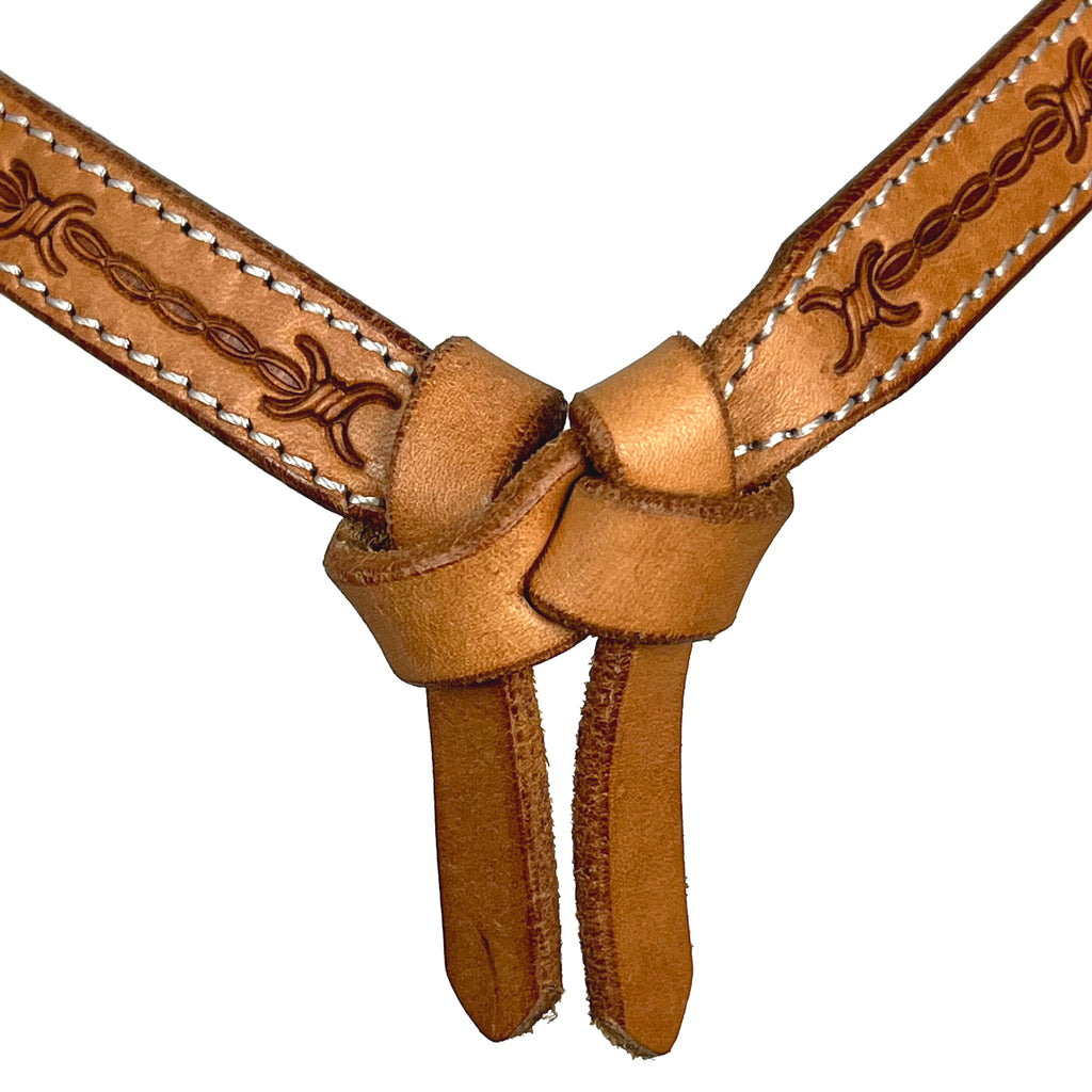 Ezy Ride Bridle with Futurity Knot and Barbwire Stamping