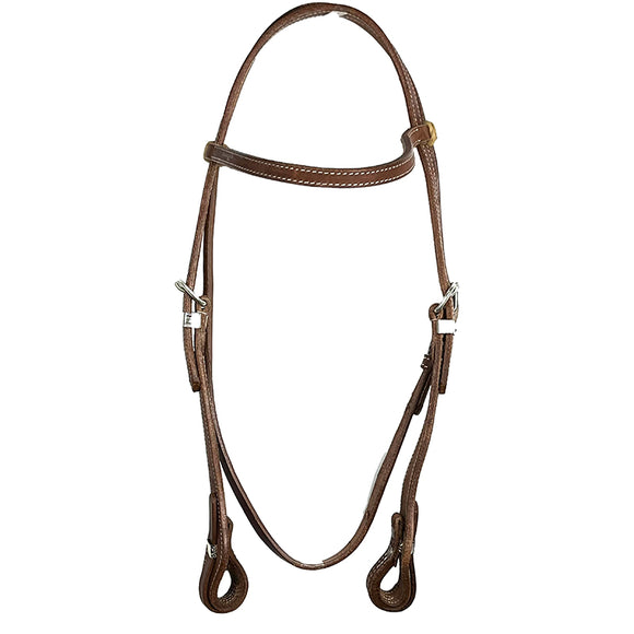 Ezy Ride Bridle Brow with Stitching and Silver Trim
