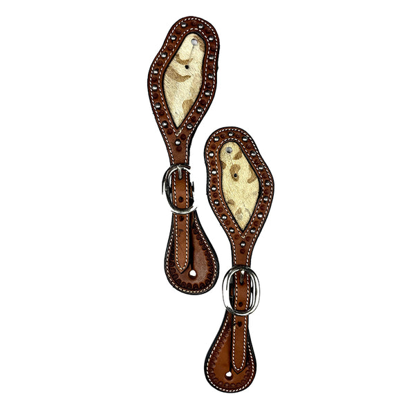 Ezy Ride Spur Strap with Cowhide Inlay and Dots