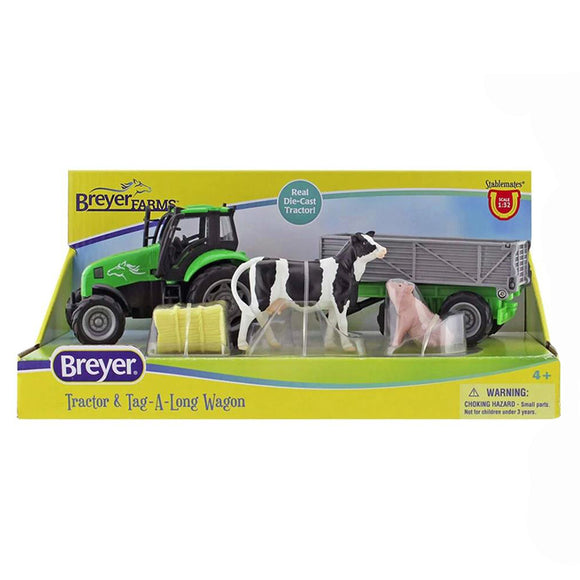 Breyer Farms Tractor n Tag a Long Wagon