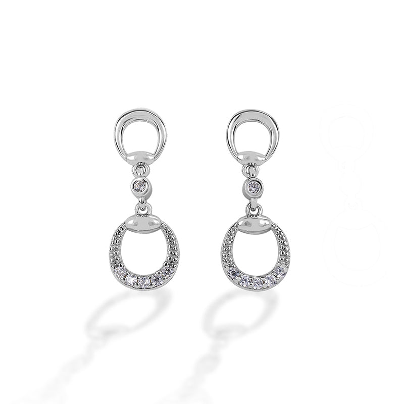 Kelly Herd Eggbutt Dangle Earrings