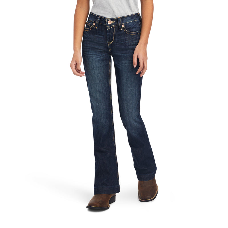 Ariat Girls Real Trouser Wide Leg Maggie Nightshade Jean