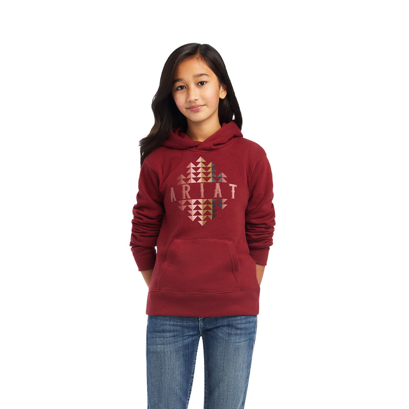 Ariat Girls Real Beartooth Rouge Red Hoodie
