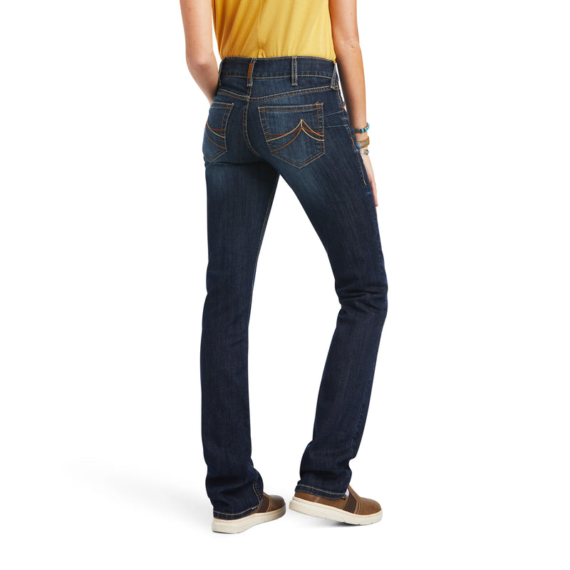 Ariat Wmns Real Mid Rise Straight Leg Octavia Burbank Jean