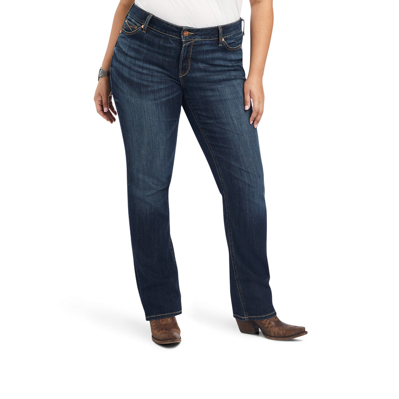 Ariat Wmns Real Mid Rise Straight Leg Octavia Burbank Jean