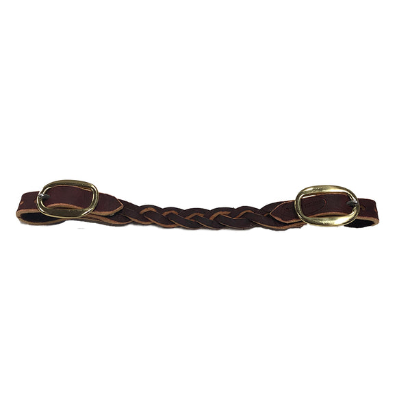Aus Made Leather Plaited Curb Strap