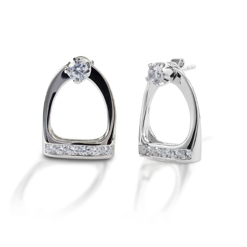 Kelly Herd Earrings Stud with Large English Stirrup Jackets