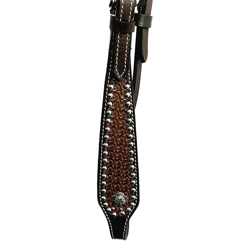 Ezy Ride Bridle Shaped Brow with Dots and Stamping
