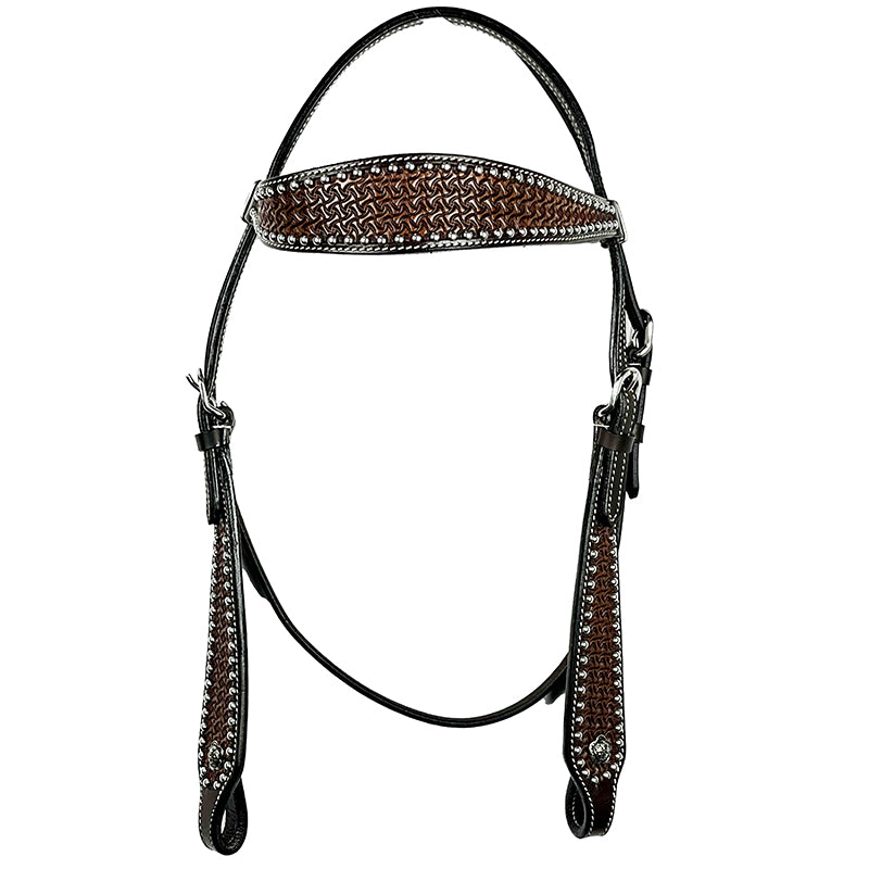 Ezy Ride Bridle Shaped Brow with Dots and Stamping