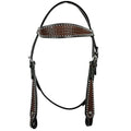 Ezy Ride Bridle Shaped Brow with Dots and Stamping