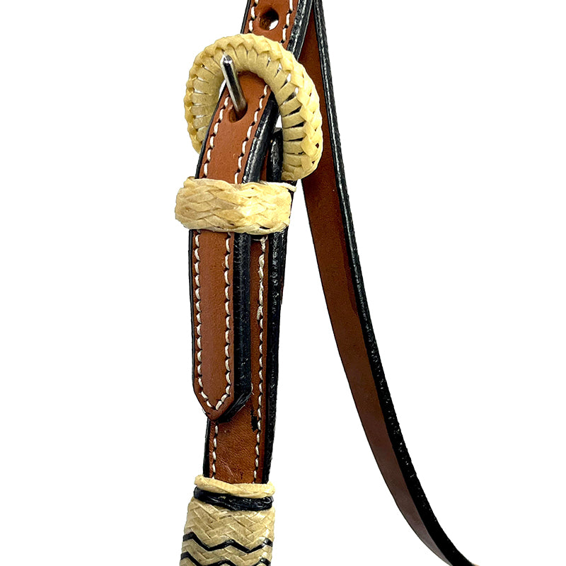 Ezy Ride Bridle Brow with Rawhide Knots and Buckles
